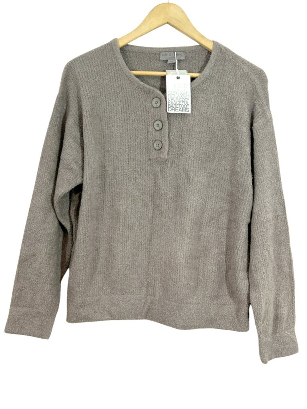 Barefoot Dream Lite Henley Pullover Top Small New